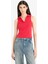 Slim Fit Dar Kesim Polo Yaka Ribana Kırmızı Atlet F4433AX25SM 8
