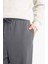 Regular Fit Beli Bağcıklı Paçası Lastikli Cepli Basic Düz Jogger Eşofman Altı 13