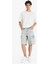 %100 Pamuk Baggy Fit Kargo Cepli Jean Bermuda Şort F5022AX25SM 13