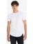 Long Muscle Fit Bisiklet Yaka Basic Düz Kısa Kollu Tişört N2104AZ25AU 10