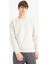 Boxy Fit Bisiklet Yaka İçi Yumuşak Tüylü Baskılı Sweatshirt X8282AZ25AU 10