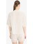 Loose Fit Çizgili Keten Karışımlı Kısa Kollu Gömlek F5546AX25SM 12