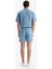 %100 Pamuk Yazlık Beli Lastikli Relax Fit Rahat Jean Bermuda Şort F5594AX25SM 14