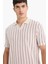 Regular Fit Polo Yaka Çizgili Kısa Kollu Tişört F1858AX25AU 10