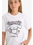 Kız Çocuk Hello Kitty Relax Fit Bisiklet Yaka Kısa Kollu Tişört F5815A825HS 12