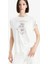 Bisiklet Yaka Çiçek Baskılı Kısa Kollu Tişört F5098AX25SM 10