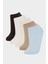 Kadın 5'li Pamuklu Patik Çorap F5431AXNS 8