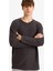 Boxy Fit Rahat Kesim Bisiklet Yaka Yumuşak Kumaş Basic Düz Sweatshirt F4642AX25AU 9