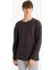 Boxy Fit Rahat Kesim Bisiklet Yaka Yumuşak Kumaş Basic Düz Sweatshirt F4642AX25AU 11