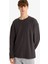 Boxy Fit Rahat Kesim Bisiklet Yaka Yumuşak Kumaş Basic Düz Sweatshirt F4642AX25AU 12