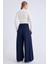 Iki Düğme Beli Lastikli Pileli Pantolon 4