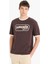 %100 Pamuk Boxy Fit Bisiklet Yaka Baskılı Kısa Kollu Tişört F4446AX25SM 11