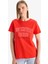 Regular Fit Bisiklet Yaka Baskılı Penye Kısa Kollu Tişört F5882AX25SM 10