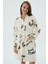 Kadın Polar Uzun Kollu Desenli Kısa Sabahlık C9T9N271 5