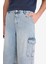 %100 Pamuk Beli Lastikli Rahat Jean Uzun Bermuda Şort F5776AX25SM 16