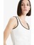 Slim Fit Dar Kesim Yuvarlak Yaka Ribana Atlet F6276AX25SM 9
