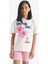 Kız Çocuk 2'li Takım Baskılı Kısa Kollu Tişört Biker Tayt E4757A825SM 9