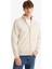 Boxy Fit Dik Yaka Baskılı İçi Yumuşak Tüylü Cepli Fermuarlı Sweatshirt E1367AX25AU 11