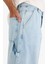 %100 Pamuk Skater Fit Geniş Paça Jean Yıkamalı Pantolon F5668AX25AU 14