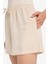 Normal Bel Kısa Paça Keten Karışımlı Şort F6365AX25HS 11
