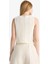 Coool Loose Fit V Yaka Triko Görünümlü Önden Bağlamalı Kolsuz Bluz F6260AX25SM 13
