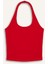 Slim Fit Dar Kesim Crop Halter Yaka Kırmızı Bluz F6279AX25SM 20