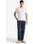 Regular Fit Beli Bağcıklı Cepli Uzun Boy Kareli Pijama Altı C6118AX25WN 11