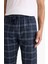Regular Fit Beli Bağcıklı Cepli Uzun Boy Kareli Pijama Altı C6118AX25WN 13