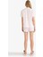 Regular Fit Pijama Takımı Kısa Kollu Viskon Üst Şort-Fall in Love F6986AX25AU 13