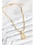 316L Çelik Zirkon Taşlı Yıldız Model Gold Renk Kadın Kolye - TJ-BKO10528 2