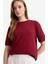 Regular Fit Bisiklet Yaka Kısa Kollu Triko Kazak F4974AX25AU 10