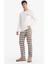 Pijama Takımı Regular Fit Uzun Kollu Üst Kareli Uzun Alt F7488AX25AU 9