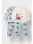 Erkek Bebek 4'lü Pijama Takımı Uçak Baskılı Uzun Kollu Penye Üst Uzun Alt F7200A525AU 8