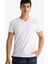 Slim Fit Dar Kesim V Yaka Üst L4884AZ25AU 9