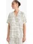 Pijama Takımı Regular Fit Viskon Desenli Kısa Kollu Üst Uzun Alt-Fall in Love F7556AX25AU 10