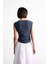 Yuvarlak Yaka Drapeli Basic Düz Bluz F7491AX25SM 16