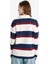 Oversize Geniş Kalıp Polo Yaka Çizgili Baskılı Sweatshirt F7915AX25AU 14