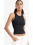 Slim Fit Dar Kesim Halter Yaka Fitilli Kaşkorse Atlet A8859AX25AU 6