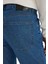 %100 Pamuk Tapered Fit Daralan Paça Jean Pantolon F8016AX25AU 15