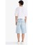 %100 Pamuk Baggy Fit Jean Bermuda Şort F7910AX25HS 18