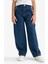 Kız Çocuk Baggy Fit Geniş Paça Jean Pantolon F7166A825AU 16