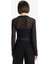 Slim Fit Dar Kesim Kayık Yaka Dantel Uzun Kollu Bluz 14