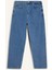 %100 Pamuk Tapered Wide Leg Fit Geniş Paça Jean Yıkamalı Pantolon F8397AX25AU 16
