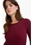 Slim Fit Dar Kesim Basic Düz Fitilli Kaşkorse Uzun Kollu Tişört E5767AX25AU 12