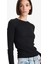 Slim Fit Dar Kesim Basic Düz Fitilli Kaşkorse Uzun Kollu Tişört E5767AX25AU 6