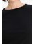 Slim Fit Dar Kesim Basic Düz Fitilli Kaşkorse Uzun Kollu Tişört E5767AX25AU 10