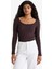 Slim Fit Dar Kesim Yuvarlak Yaka Basic Düz Fitilli Kaşkorse Uzun Kollu Tişört E5768AX25AU 9