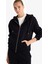 Relax Fit Kapüşonlu Basic Düz Kalın Fermuarlı Sweatshirt C1809AX25AU 9