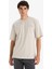 %100 Pamuk Boxy Fit Rahat Kesim Bisiklet Yaka Sırt Baskılı Kısa Kollu Tişört F8326AX25AU 9