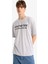 Boxy Fit Bisiklet Yaka Sırt Baskılı Kısa Kollu Tişört F4541AX25HS 11